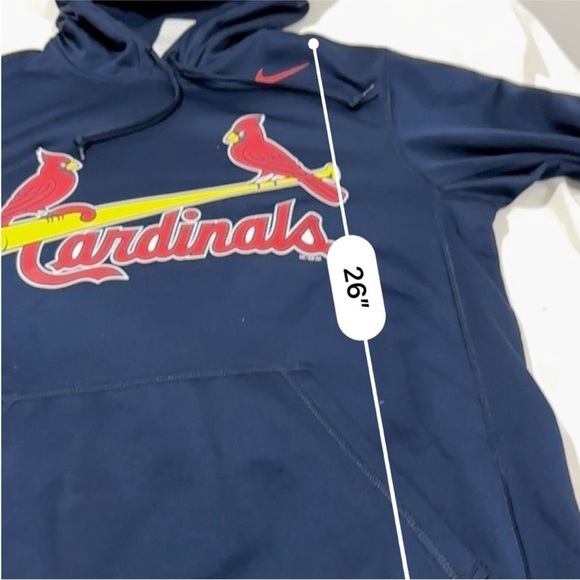 Nike St. Louis Cardinals MLB Pull Over Hoodie Sweatshirt size men's small - Picture 4 of 10